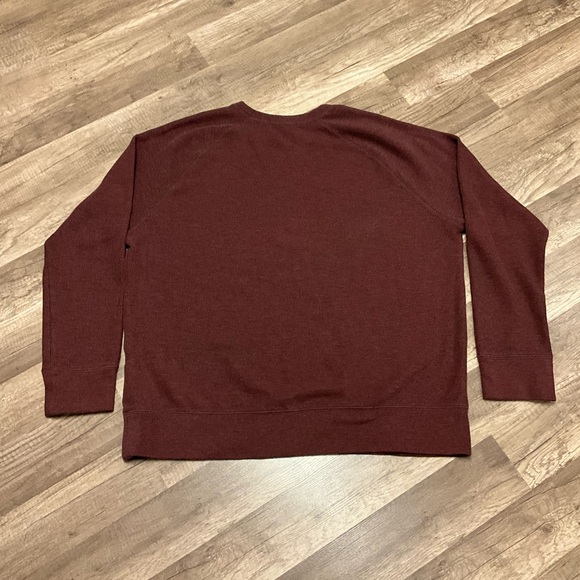 Banana Republic Men’s Crew neck Thermal Sweater Size Extra Large In Burgundy - Picture 8 of 9